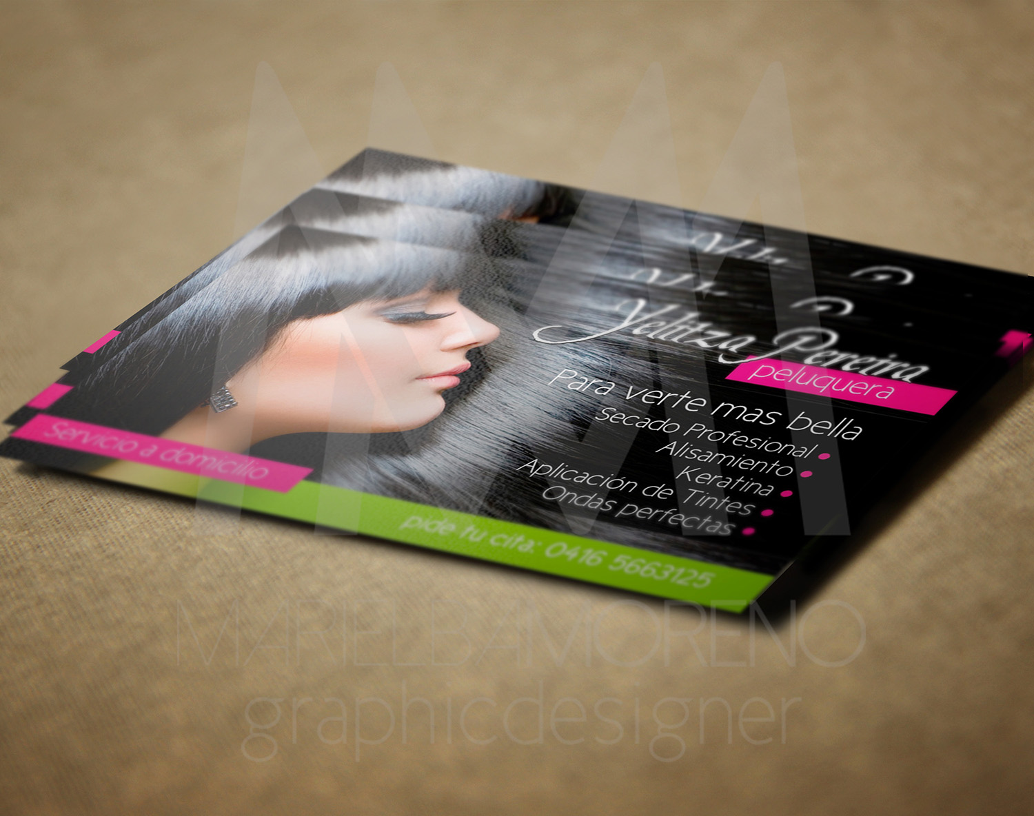 Business Card Yenny- Diseño por Marielba Moreno Diseño Gráfico