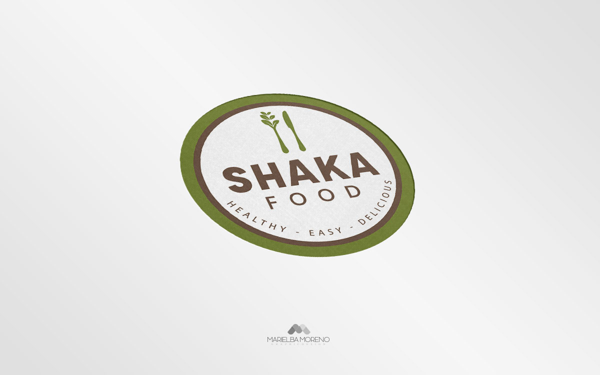 Logo Shaka Foode - Diseño por Marielba Moreno Diseño Gráfico