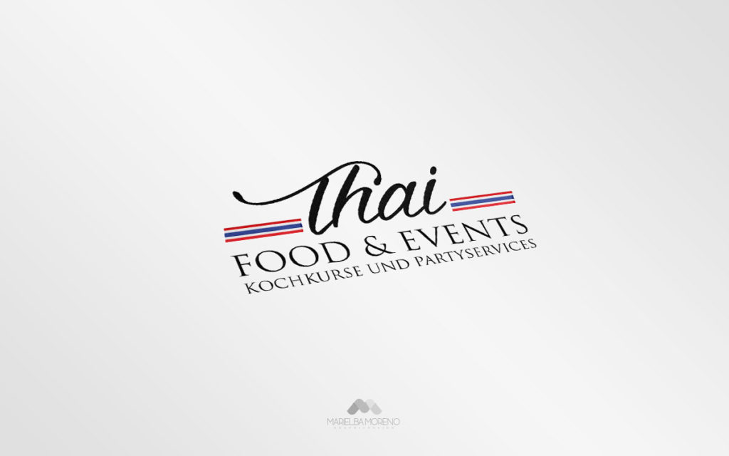 Logo Thai Food & Events - Diseño por Marielba Moreno Diseño Gráfico