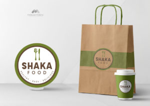 Logo y Empaques de la empresa Shaka Food - Diseño por Marielba Moreno Diseño Gráfico